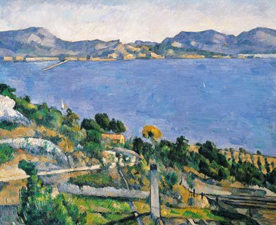 L&39;Estaque, Vista da Baía de Marselha, c.1878-79 de Paul Cézanne